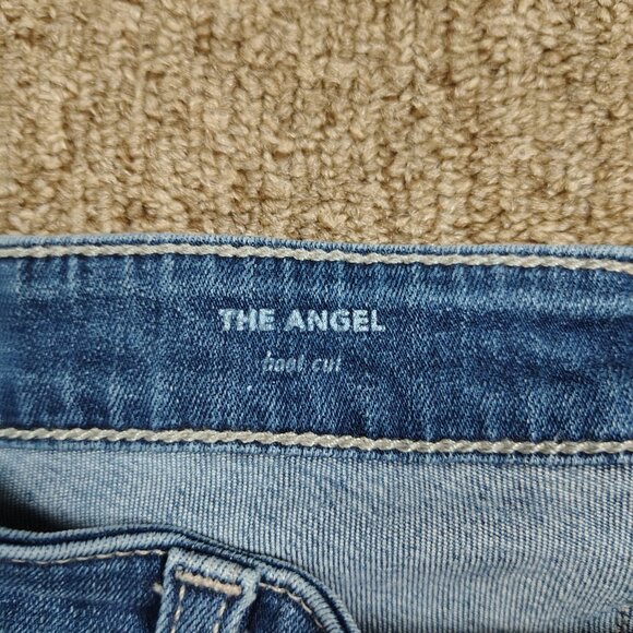 ADRIANO GOLDSCHMIED Angel Jeans Women 27 Blue Boot Cut Stretch Denim AG - Picture 2 of 10